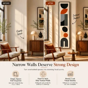 Bauhaus Geometric Vertical Wall Art | Verticle