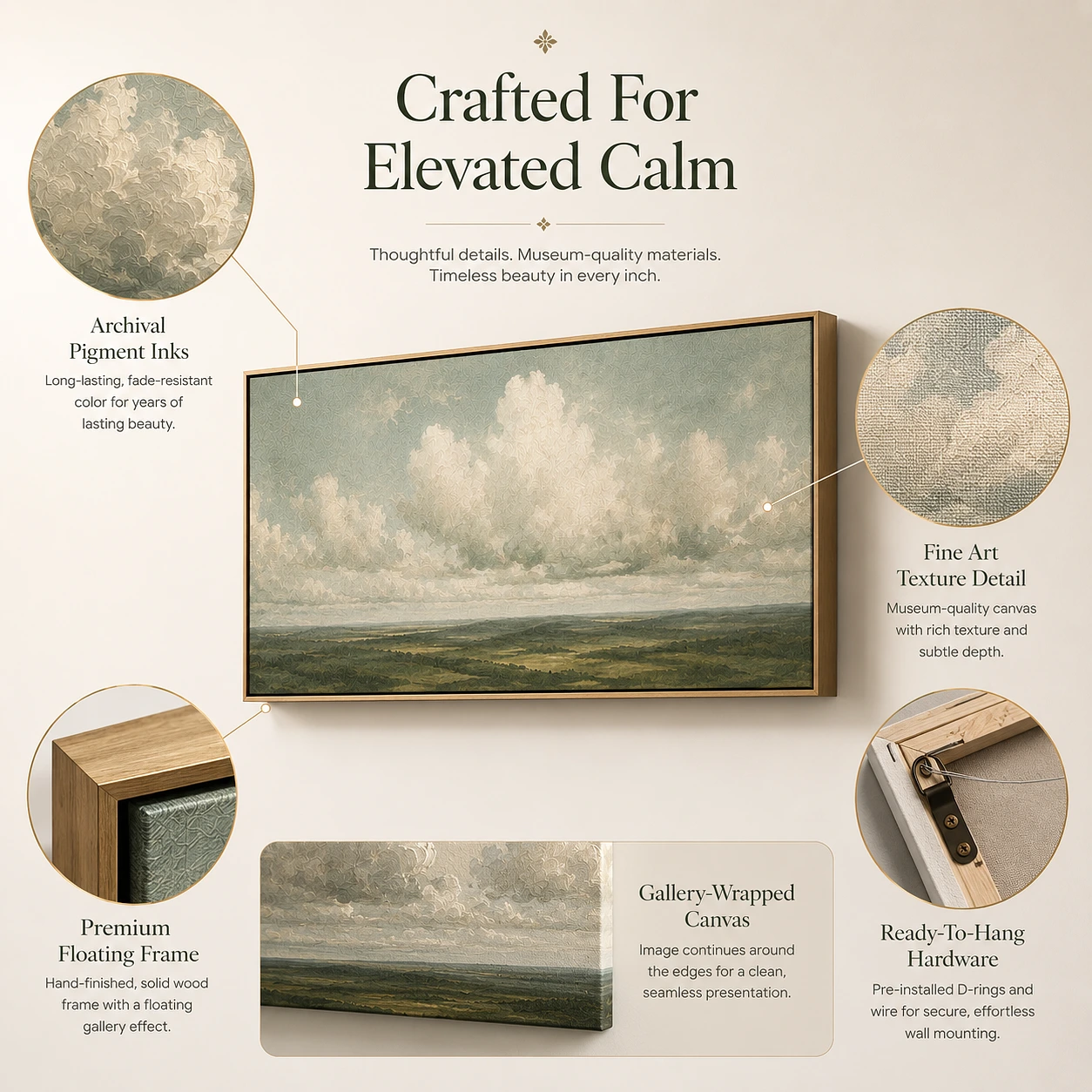 Above Bed Horizontal Panoramic Landscape Canvas