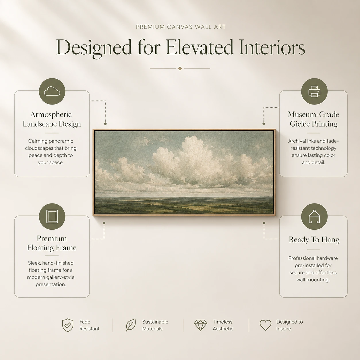 Above Bed Horizontal Wall Art