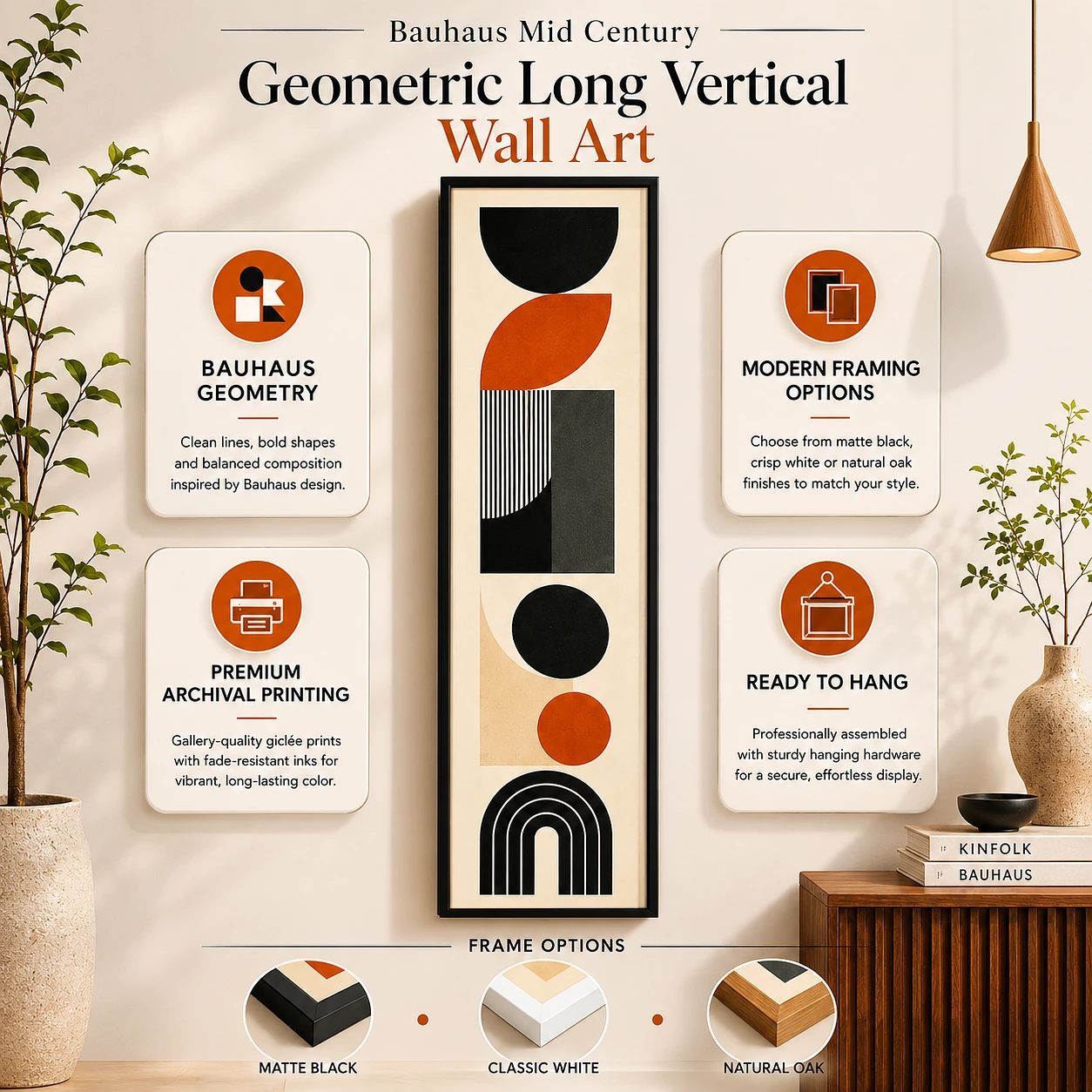 Bauhaus Geometric Vertical Wall