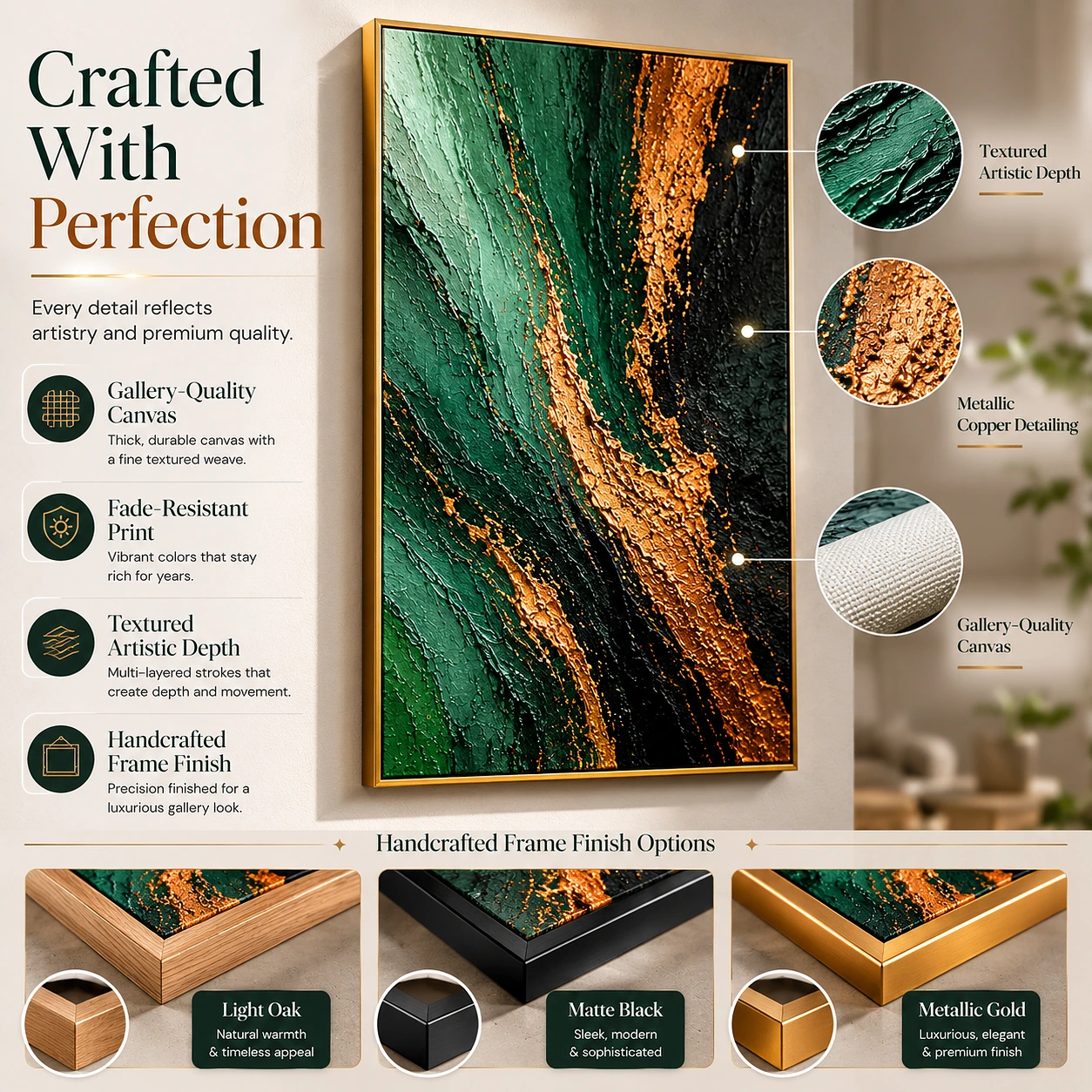Modern Vertical Abstract Canvas Art