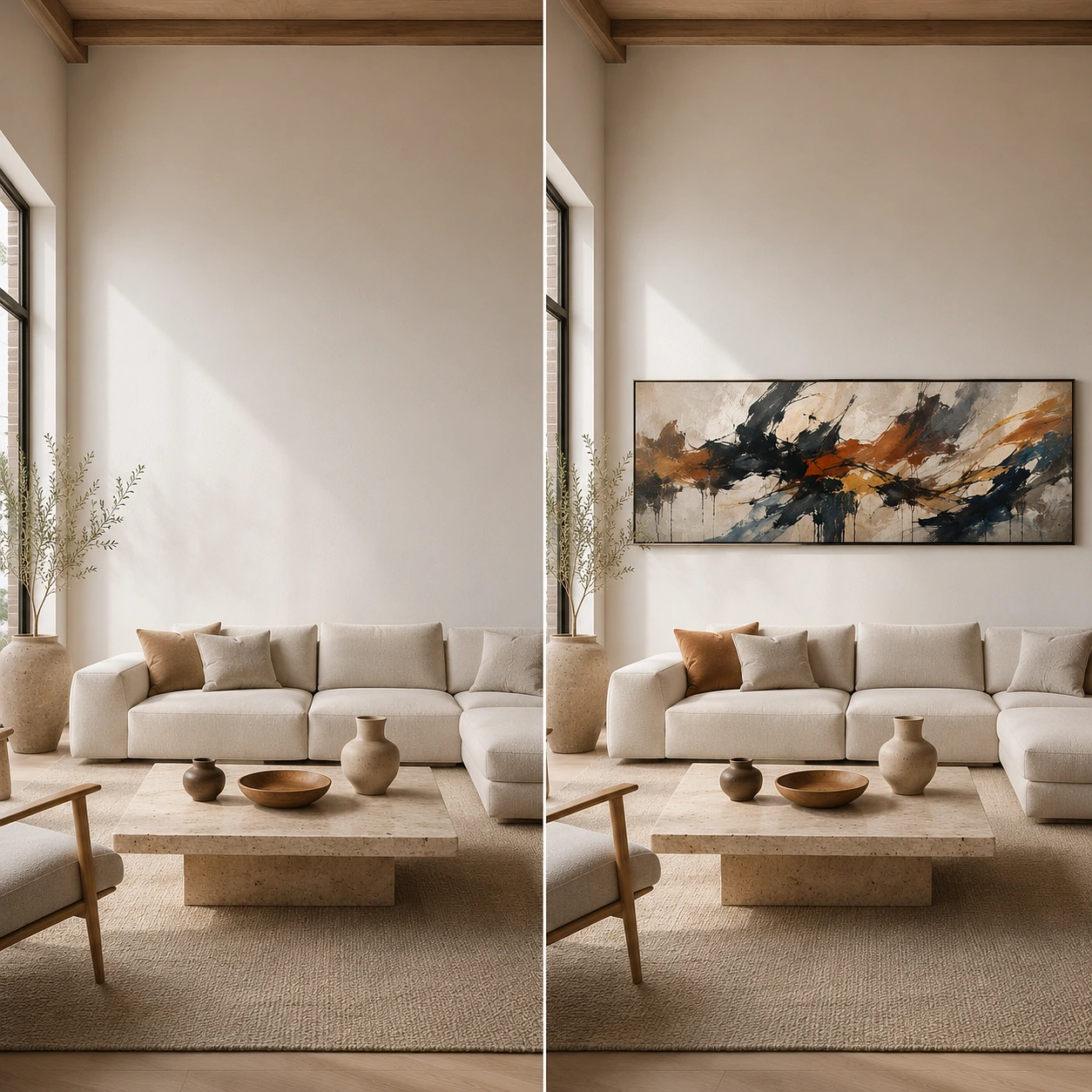 Abstract Expressionist Horizontal Wall Art