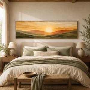 Abstract Sunrise Panoramic Wall Art