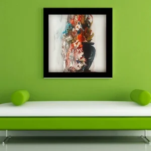 Modern Abstract Canvas Wall Art - Colorful Contemporary Framed Painting