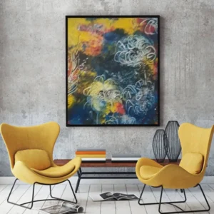 Modern Abstract Expressionist Painting Wall Art - Colorful Contemporary Canvas Print