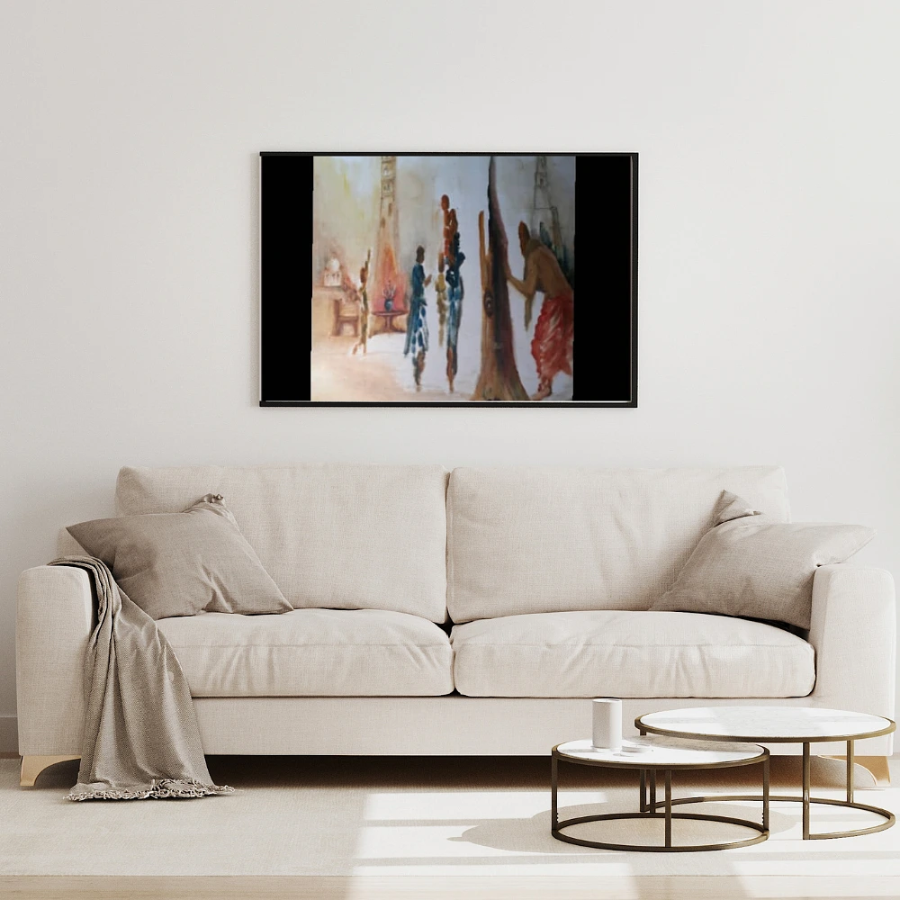 Traditional Indian Village Life Canvas Wall Art Print